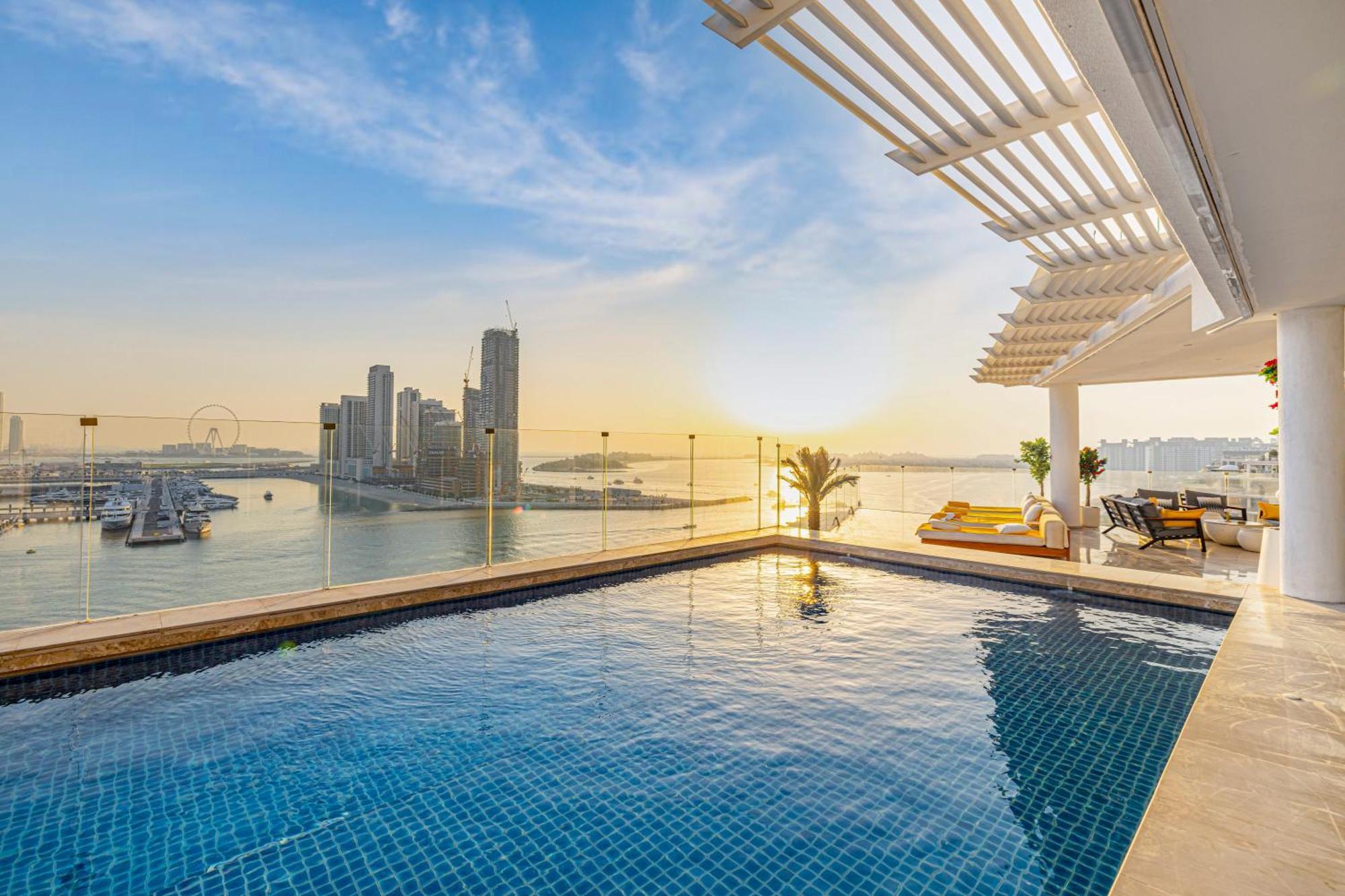 Five Palm Jumeirah 2Br Luxury Penthouse , Full Marina See View With Private Pool Dubaj Kültér fotó